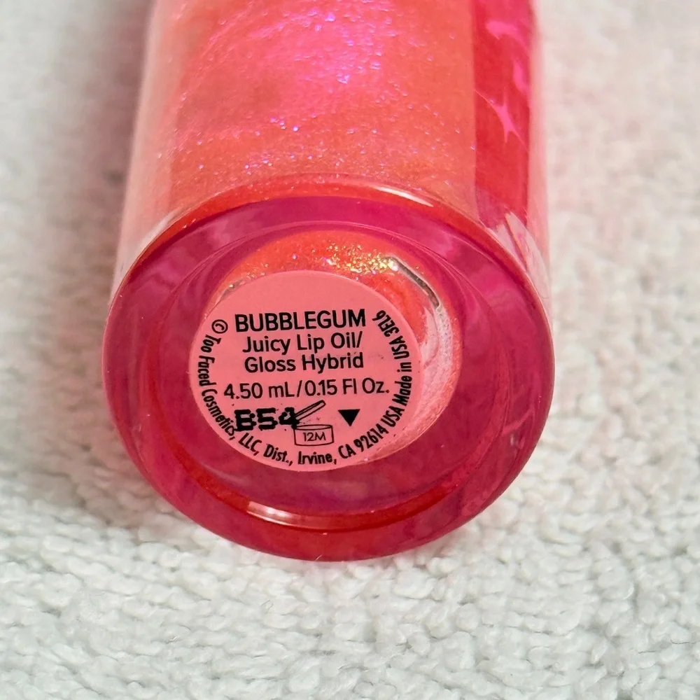 Too Faced Bubblegum Kissing Jelly Lip Oil/Gloss - NIB